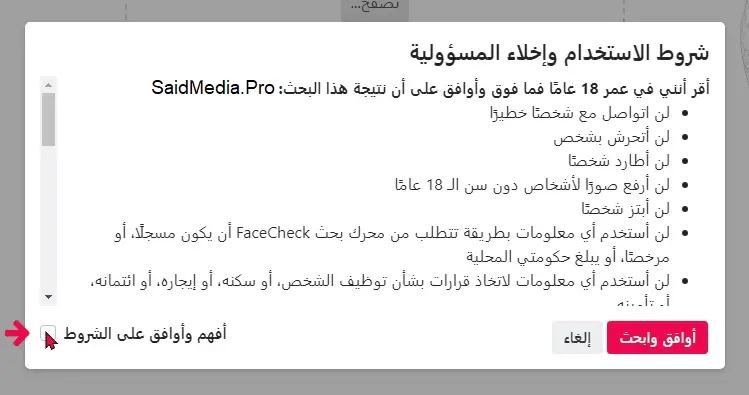 البحث عن شخص عن طريق صورته موقع FaceCkeck.ID 9 البحث عن شخص عن طريق صورته موقع FaceCkeck.ID