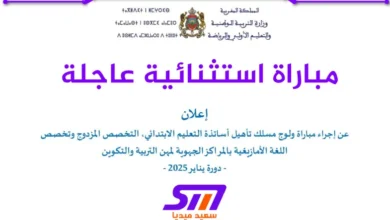 التسجيل في مباراة التعليم الاستثنائية 2025 الابتدائي - سعيد ميديا said media