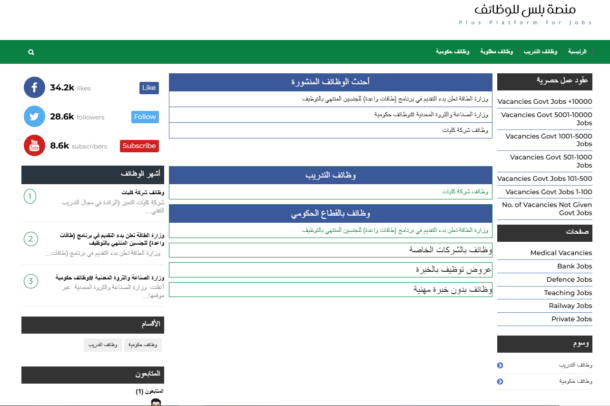 تحميل قالب بلوجر injob للوظائف معرب ومطور من قبل سعيد ميديا حصرياً